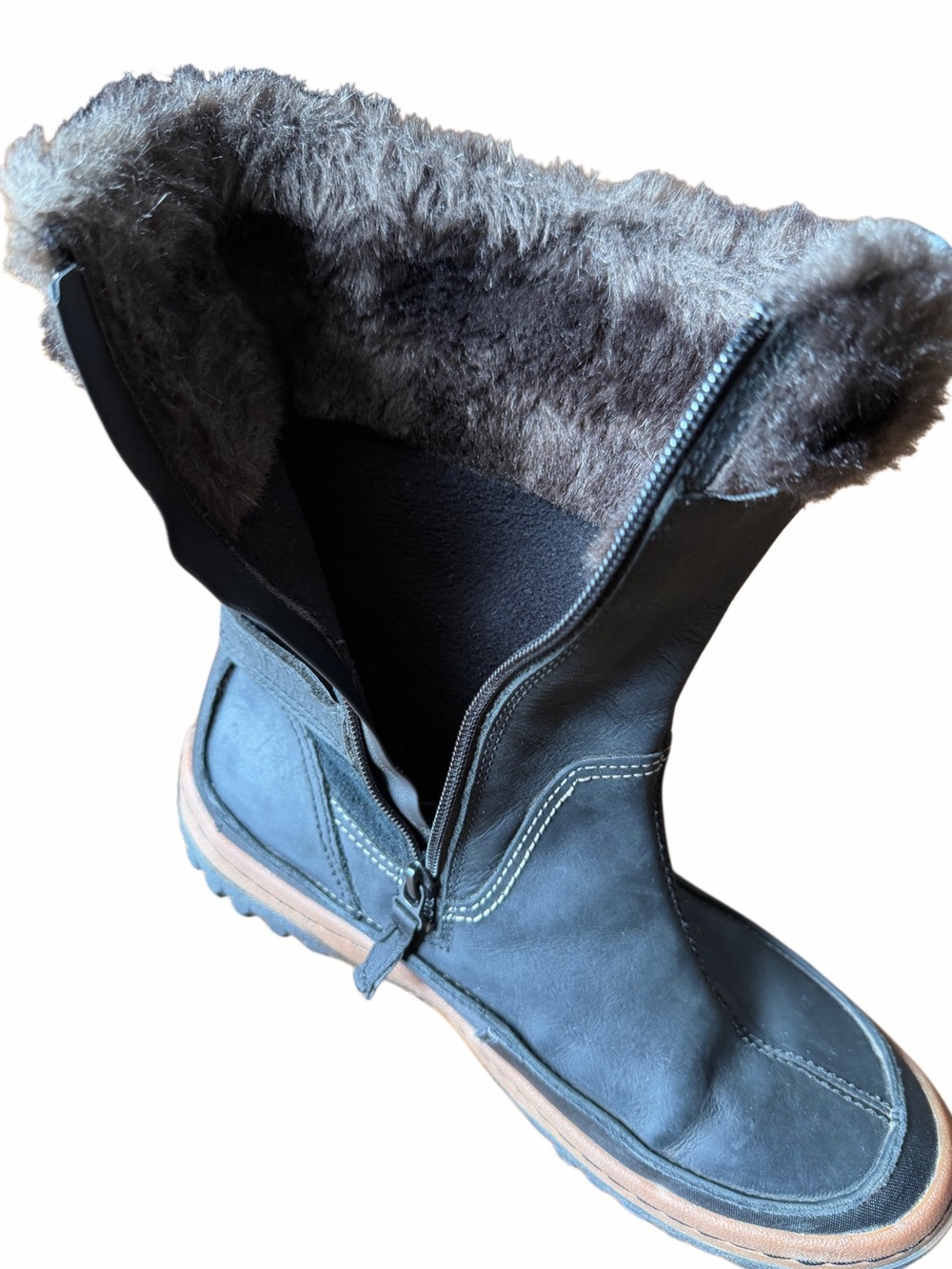 Women’s Merrell Decora Chant Waterproof Boot Sz 10 Leather Pig Suede Winter Snow - Picture 7 of 9